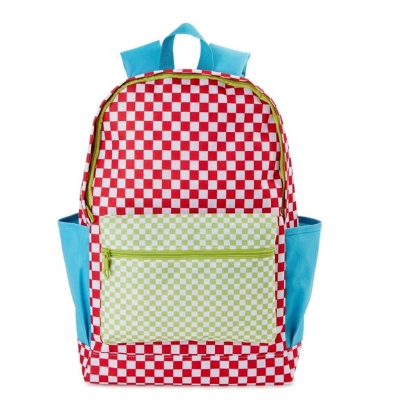 No Boundaries Women's Print Backpack Colorblock Checker Print - Picture 1 of 6